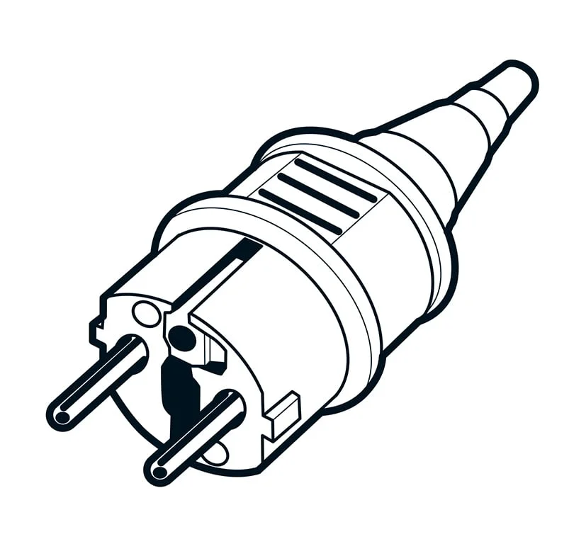 G1_3_OMSOrtsveränderliches elektrisches Betriebsmittel – 230V Stecker Ortsveränderliches elektrisches Betriebsmittel - 230V Stecker
